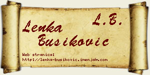 Lenka Bušiković vizit kartica